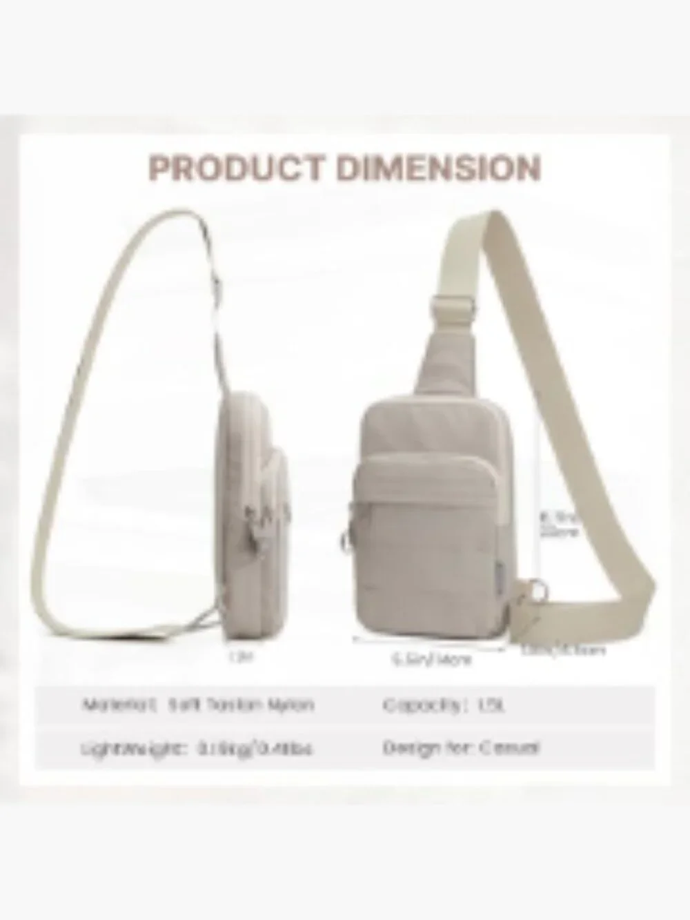 Small Crossbody Sling Bag for Women, Anti Theft RFID Blocking Nylon Travel Purse